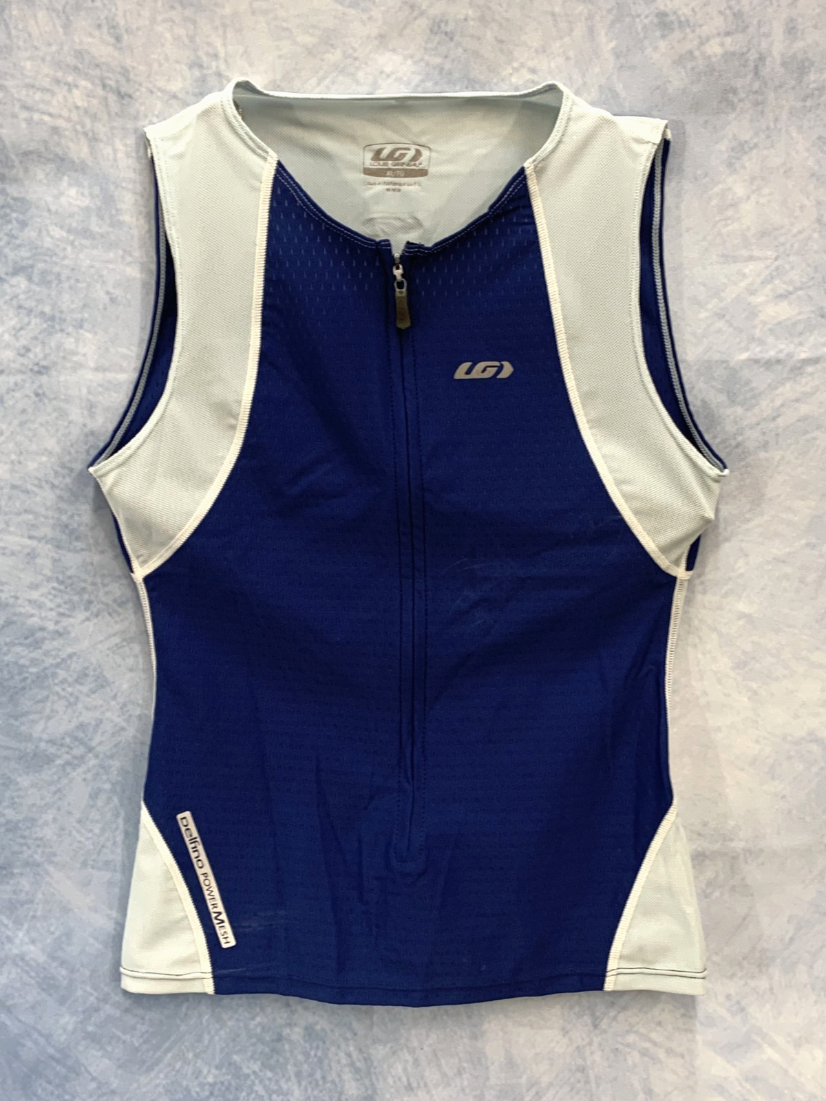 NWT Louis Garneau Women’s XL Triathlon Sleeveless Zippered Front Mesh Panels Top