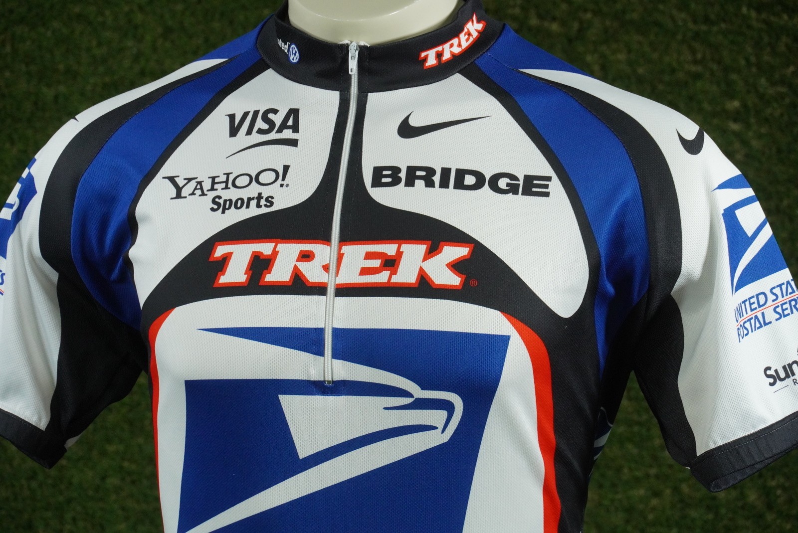 MEN’S LARGE TREK CYCLING JERSEY UNITED STATES POSTAL SERVICE USPS 1/2 ZIP, VGC