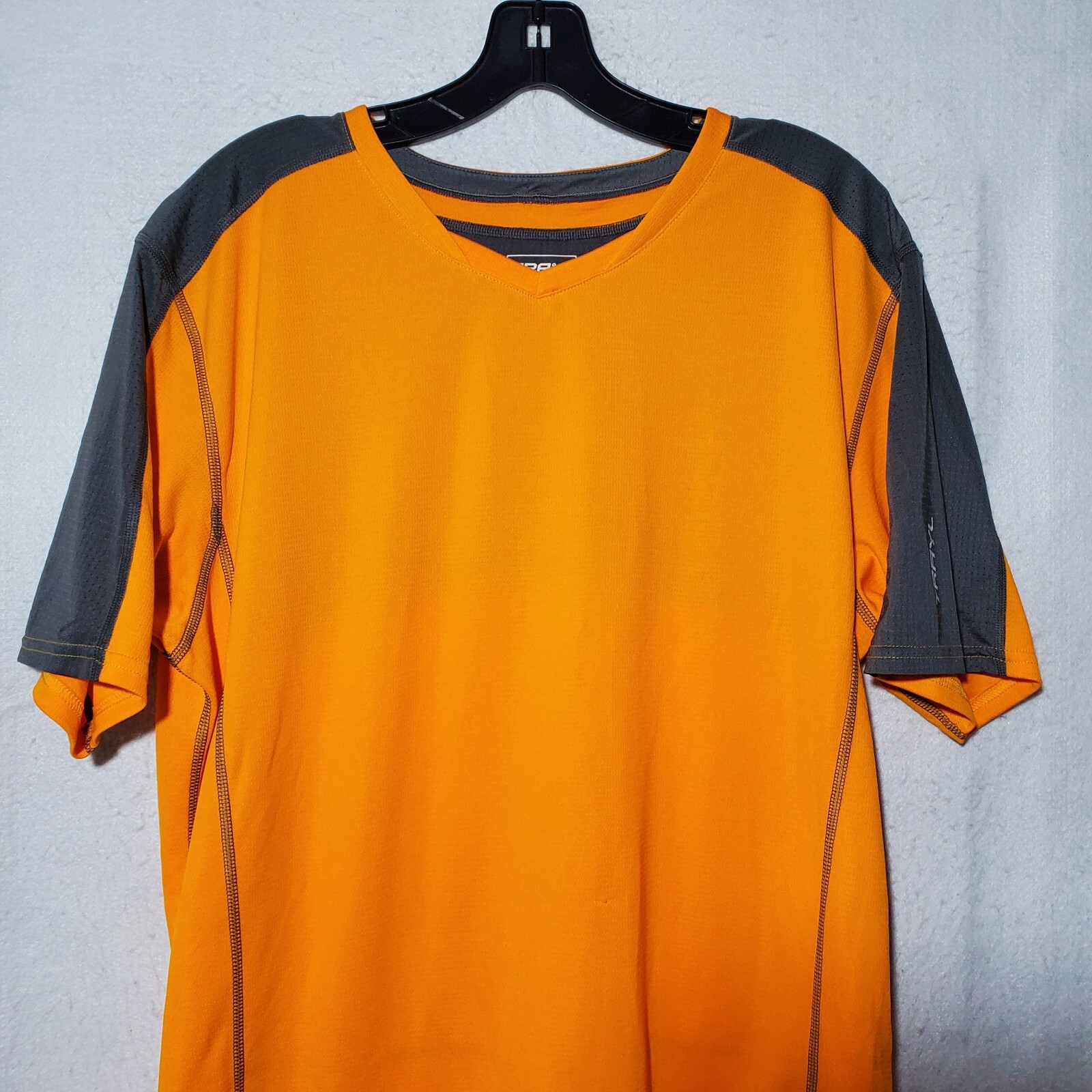 TRAYL Cycling Shirt Orange Gray Bike Jersey Short Sleeve Men’s Large
