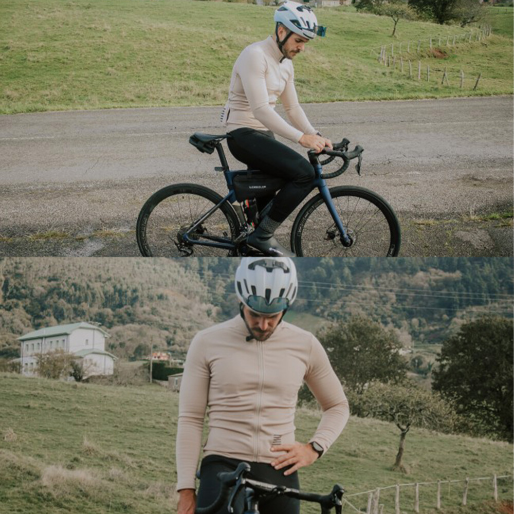 Winter Cycling Jersey Men’s Long Sleeve Tops Thermal Fleece Road Bike Jacket MTB
