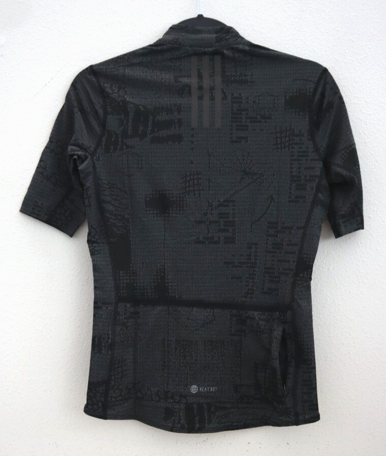 Adidas HF9020 Women Sz S Black Parley Full Zip Short Sleeve Cycling Jersey $170