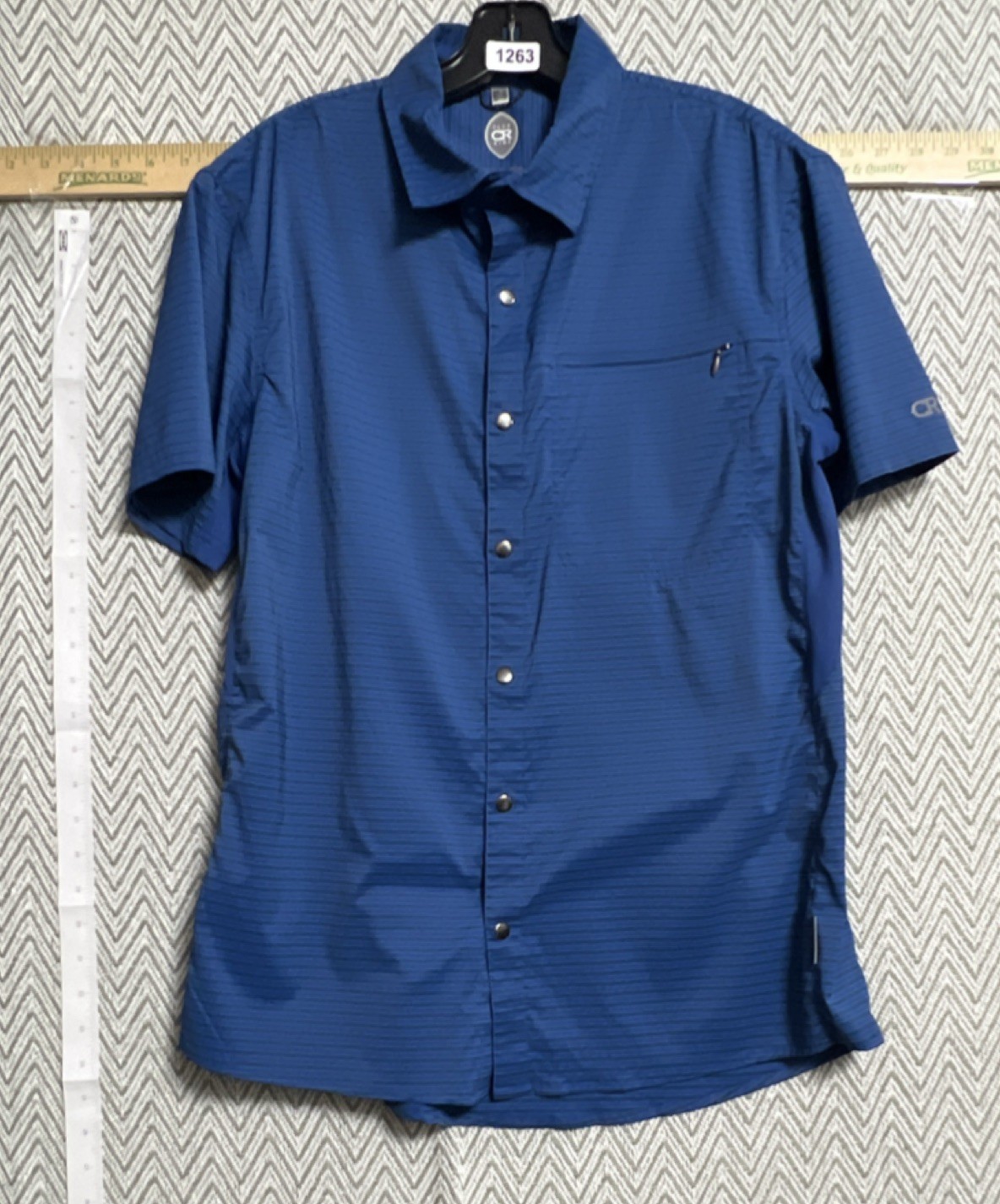 Club Ride Blue Striped Cycling Jersey Shirt Men’s S Short Sleeve Button Front