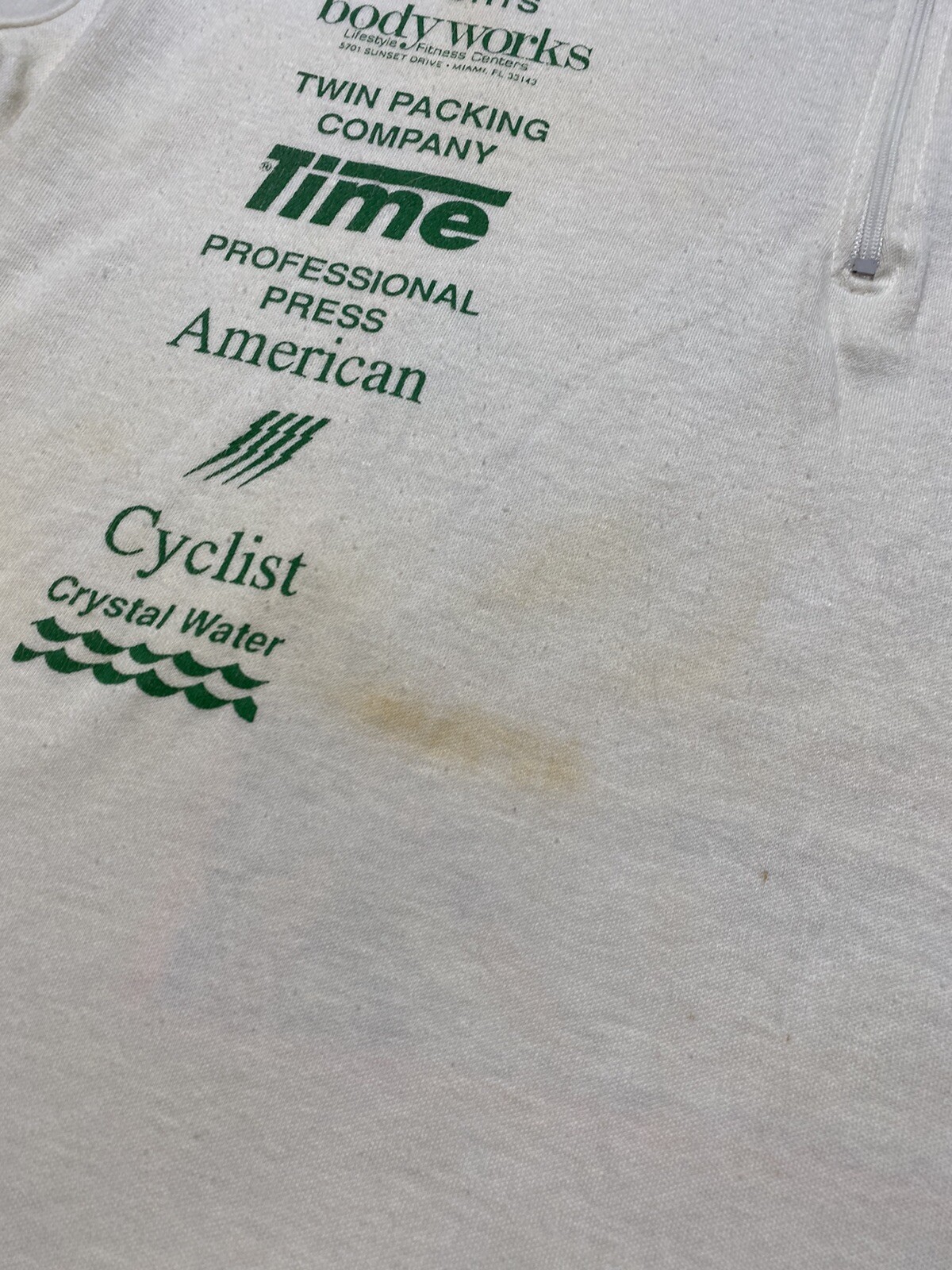 VINTAGE Everglades Bicycle Club Miami 1991 Cycling Jersey Men Neon USA 90s