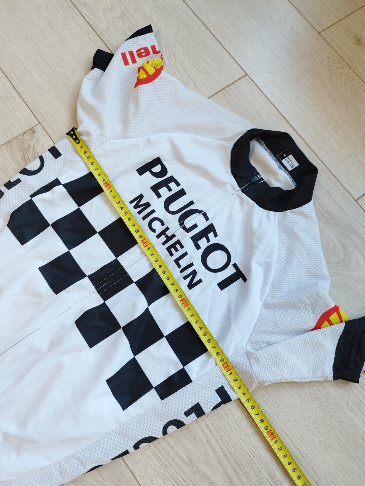 Sz M adult Peugeot Michelin Shell cycling jersey