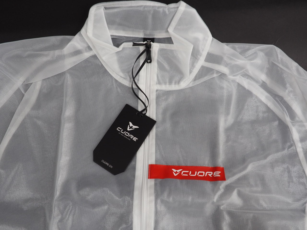 New! Cuore Unisex Gold Clear Cycling Wind Jacket Size XXL