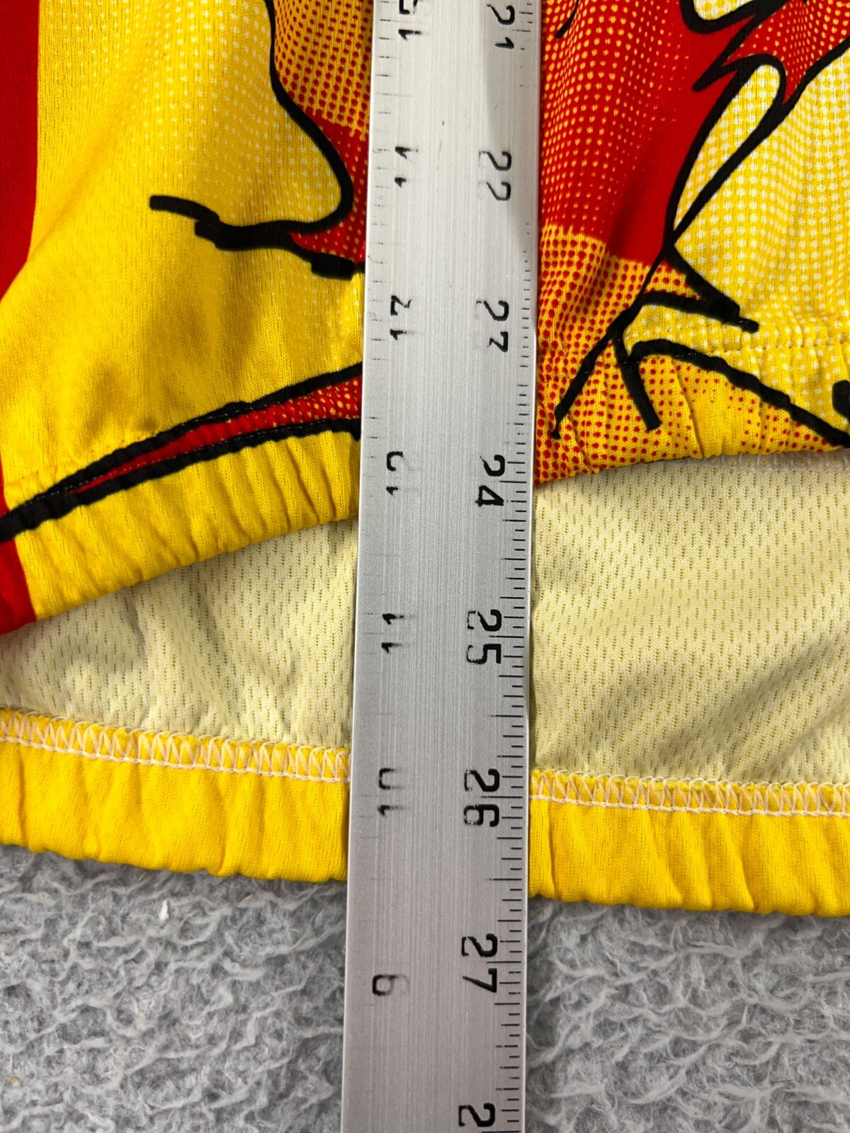 Girodana Cycling Jersey Adult Medium Yellow Red 1/4 Zip Rear Pockets 100% Poly