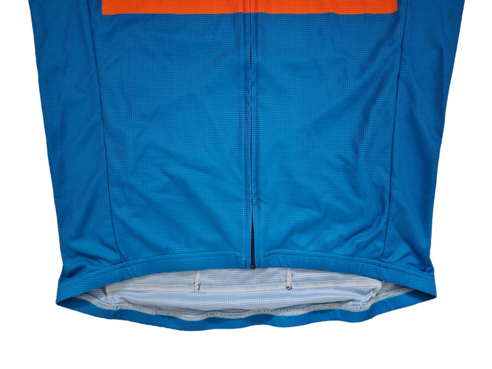 Canari Cyclewear Mens Size L Blue Black Short Sleeve Full Zip Mock Neck Shirt