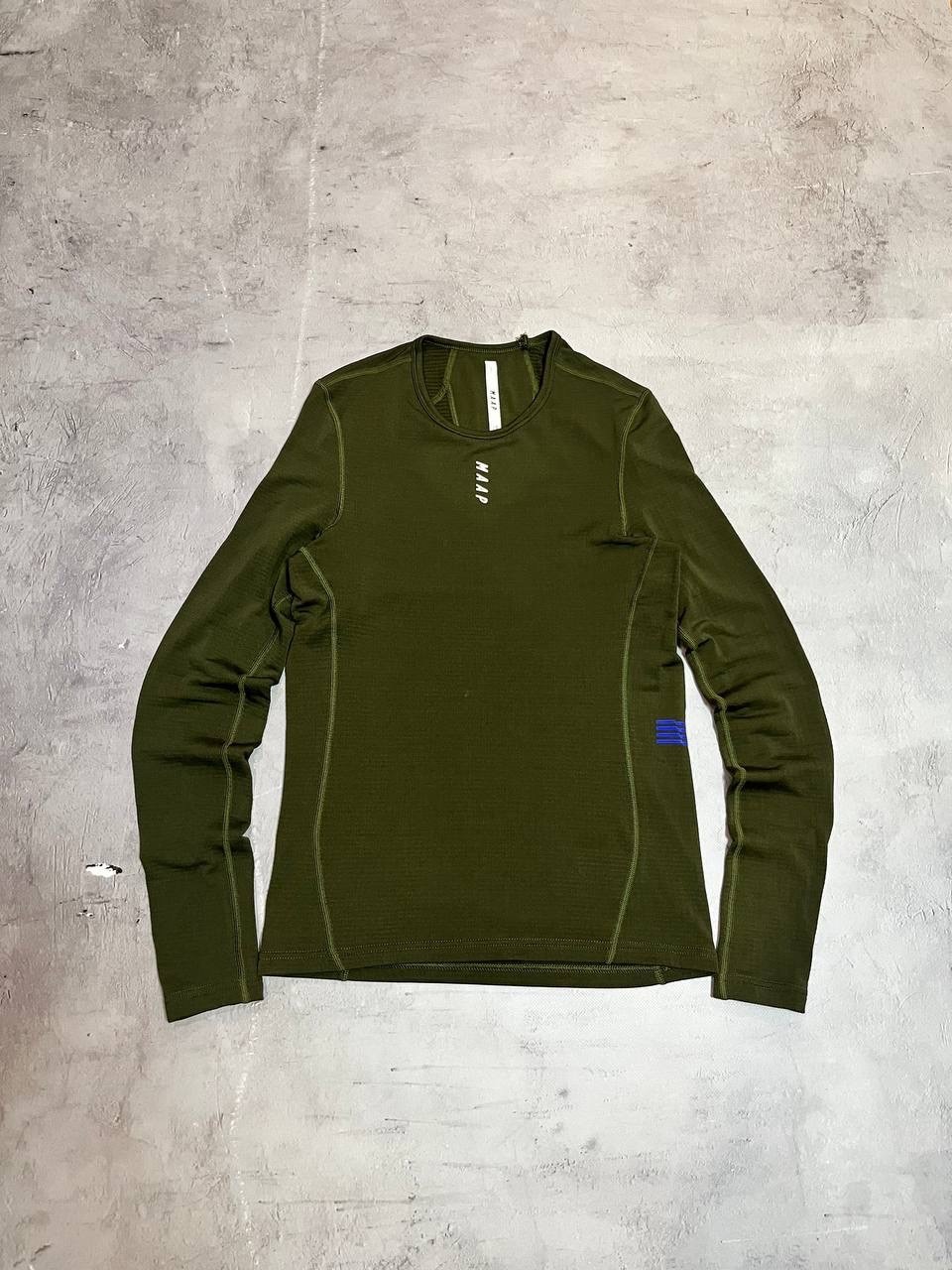 MAAP Cycling Thermal Base Layer, Long Sleeve, Olive Green, Men’s Size L