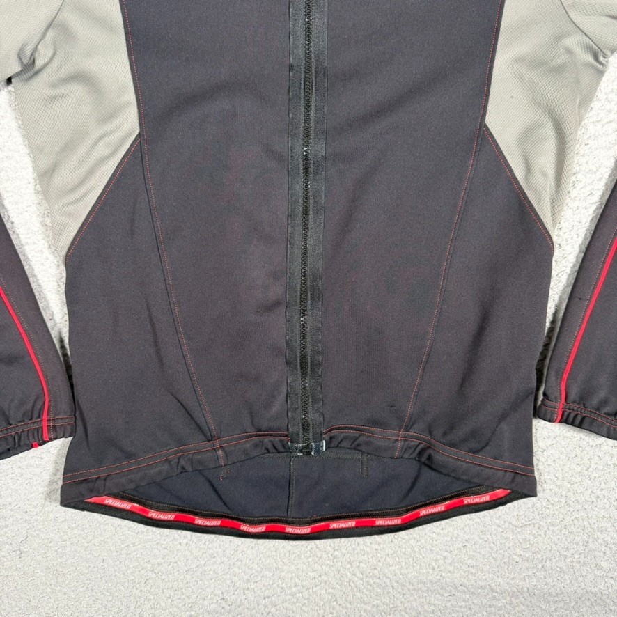 Specialized Cycling Jacket Mens Large Black Full Zip Outdoor Stretch Pockets