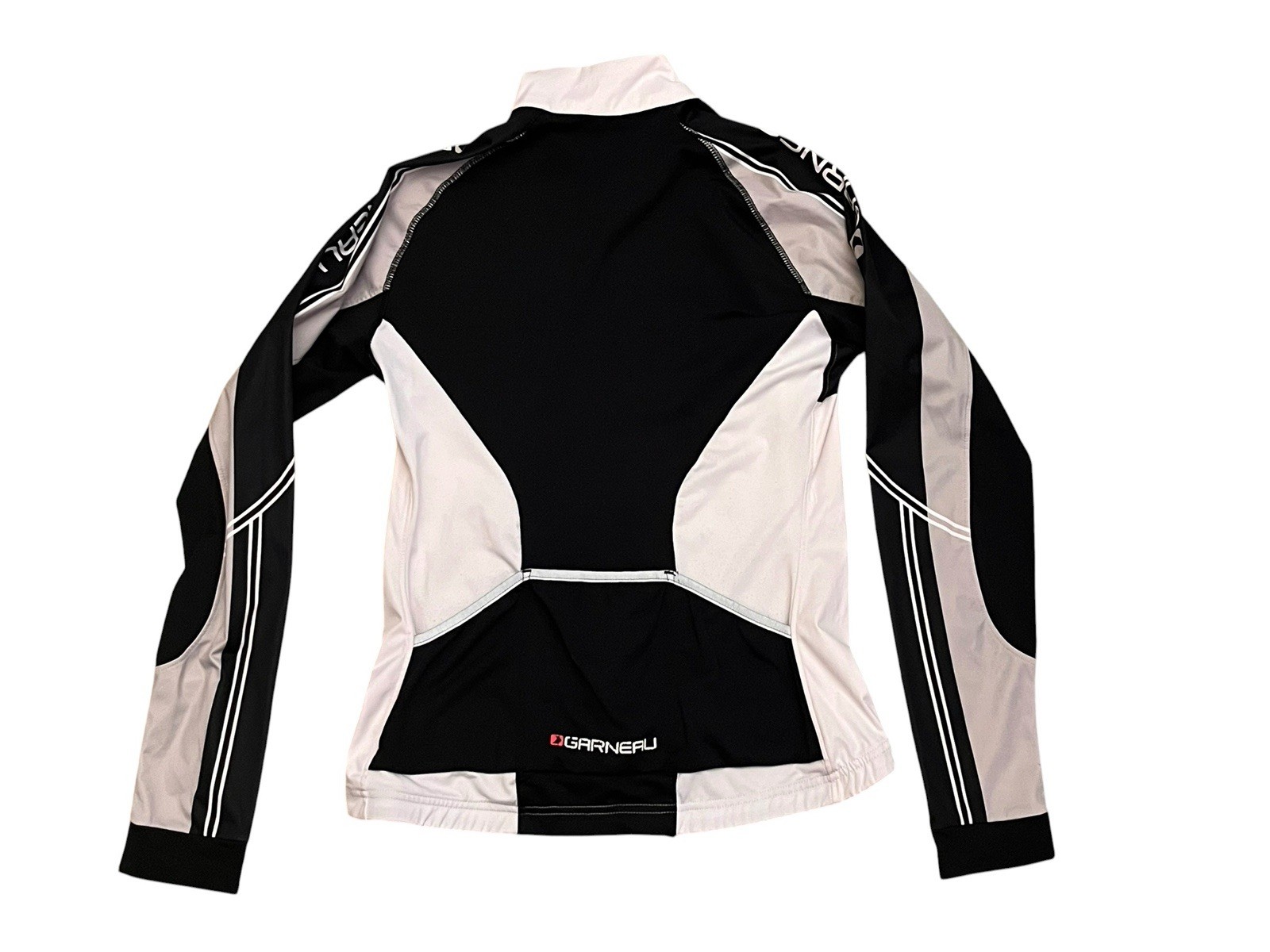 Garneau Women’s Glaze Jersey 2 Cycling Jacket Size Medium White & Black Full Zip