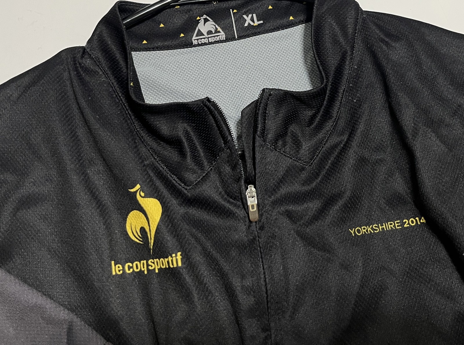 Le Coq Sportif Yorkshire 2014 Cycling Jersey Men’s XL Black Gray Short Sleeve