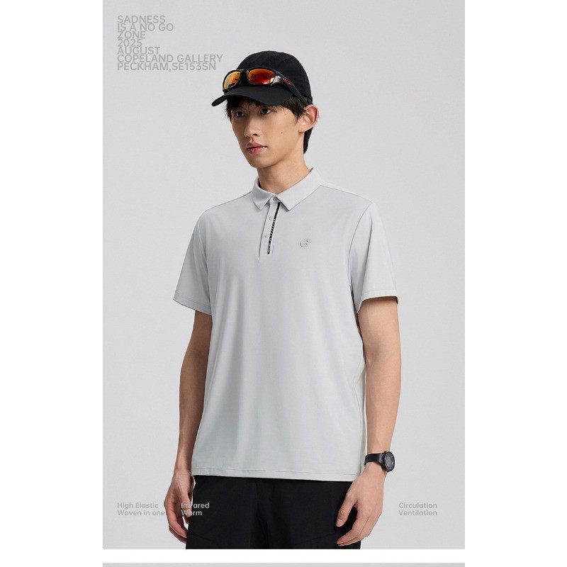 2025 Spring Summer New Women and Men Short Sleeved T-Shirt with Lapel Collar