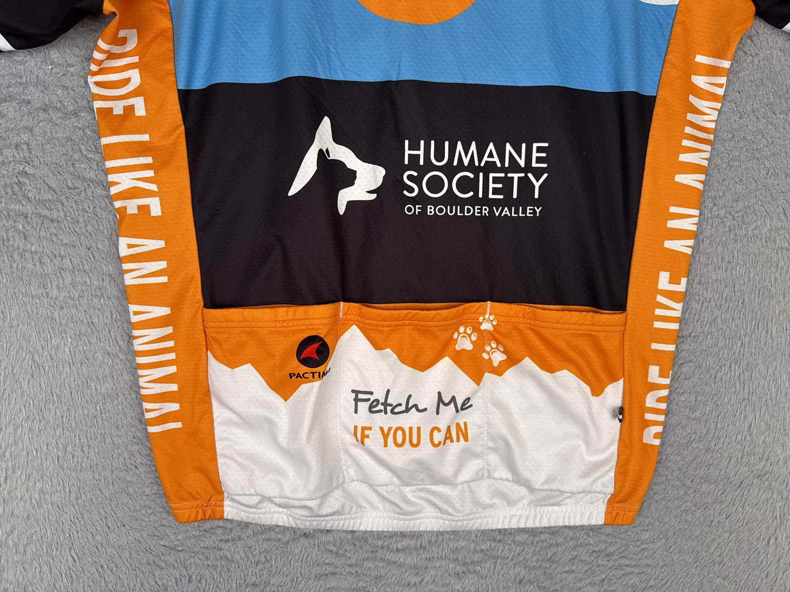 Pactimo Cycling Jersey Mens 2XL XXL Colorado Humane Dog Rescue Full Zip Pockets