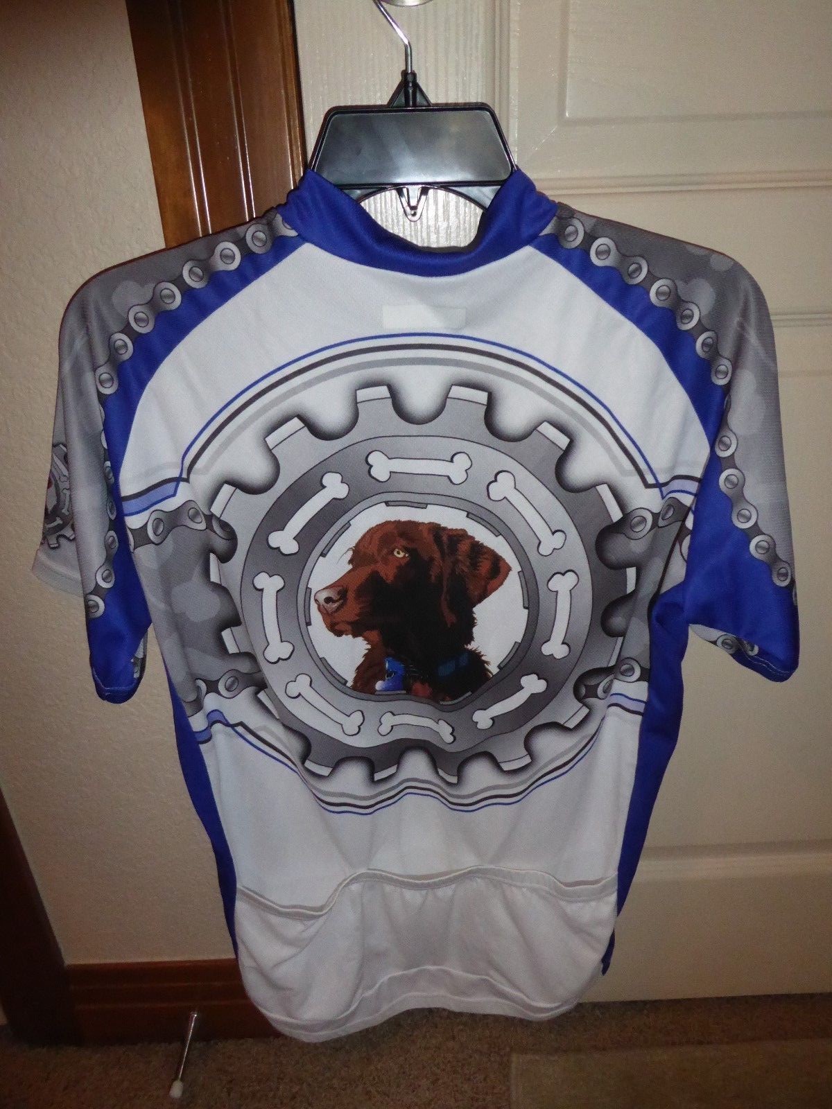 Primal Wear Lab Puppy Dog Animal Chain Sprocket Bicycle Cycling Race Jersey Med