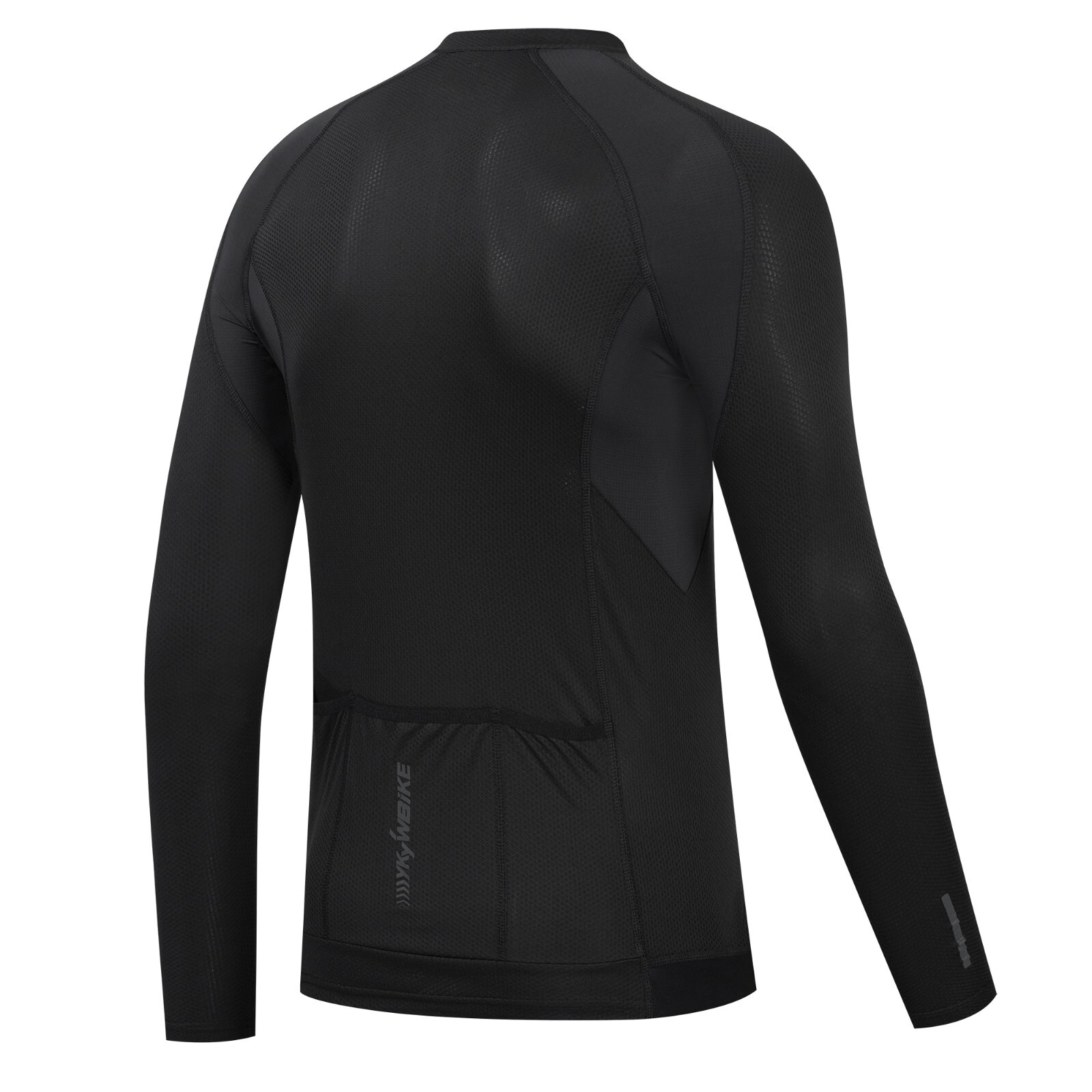 Men Casual Cycling Jersey Long Sleeve Half Zip T- Shirts Bike Breathable Tops