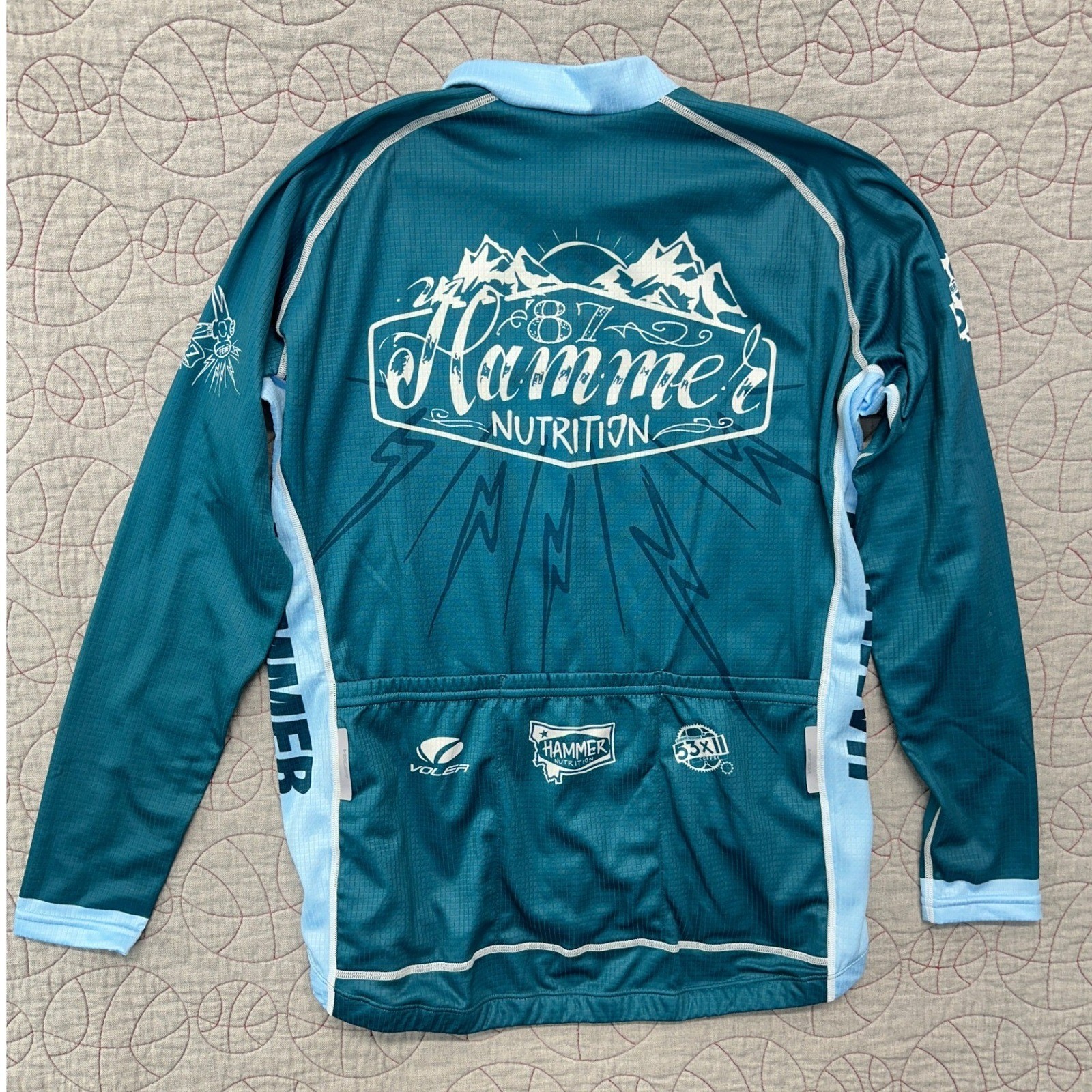 Voler Cycling Jersey Sapphire Blue LS Pro Race Zip Thermal / Women’s XL