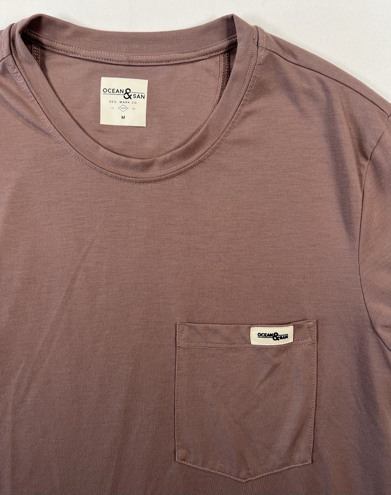 Ocean And San Men’s Mauve Long Sleeve Cycling All Day Shirt Size Medium