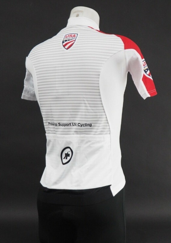 Assos Men’s SS Club USA Cycling Jersey Gray Stripe
