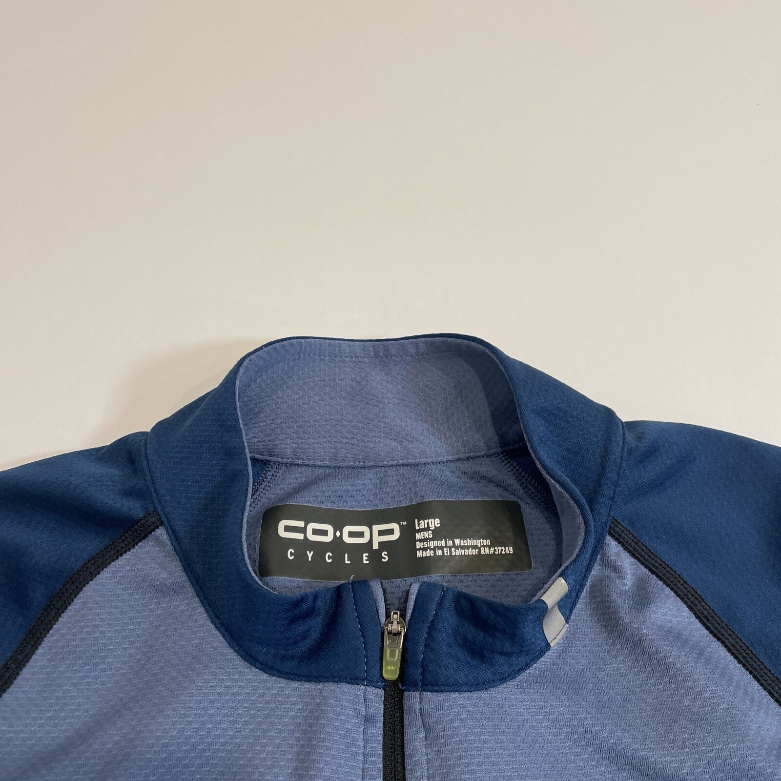 REI Co-op Short Sleeve Men’s Large Cycling Jersey Blue