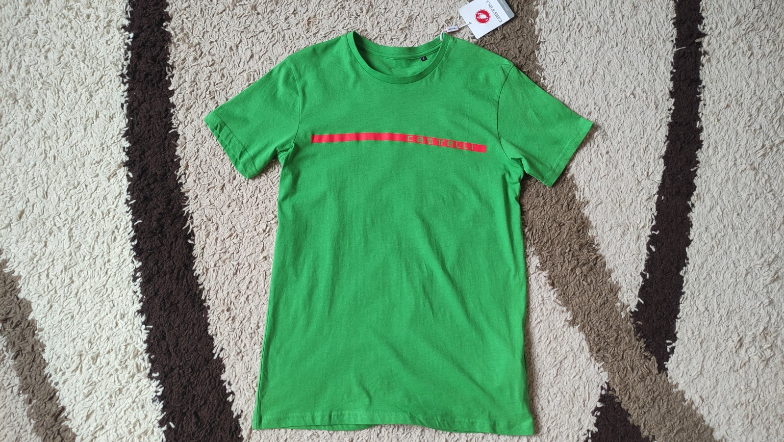 Castelli Ventaglio TEE Men’s Short Sleeve T-Shirt 100% Cotton,Green Size: M NEW!