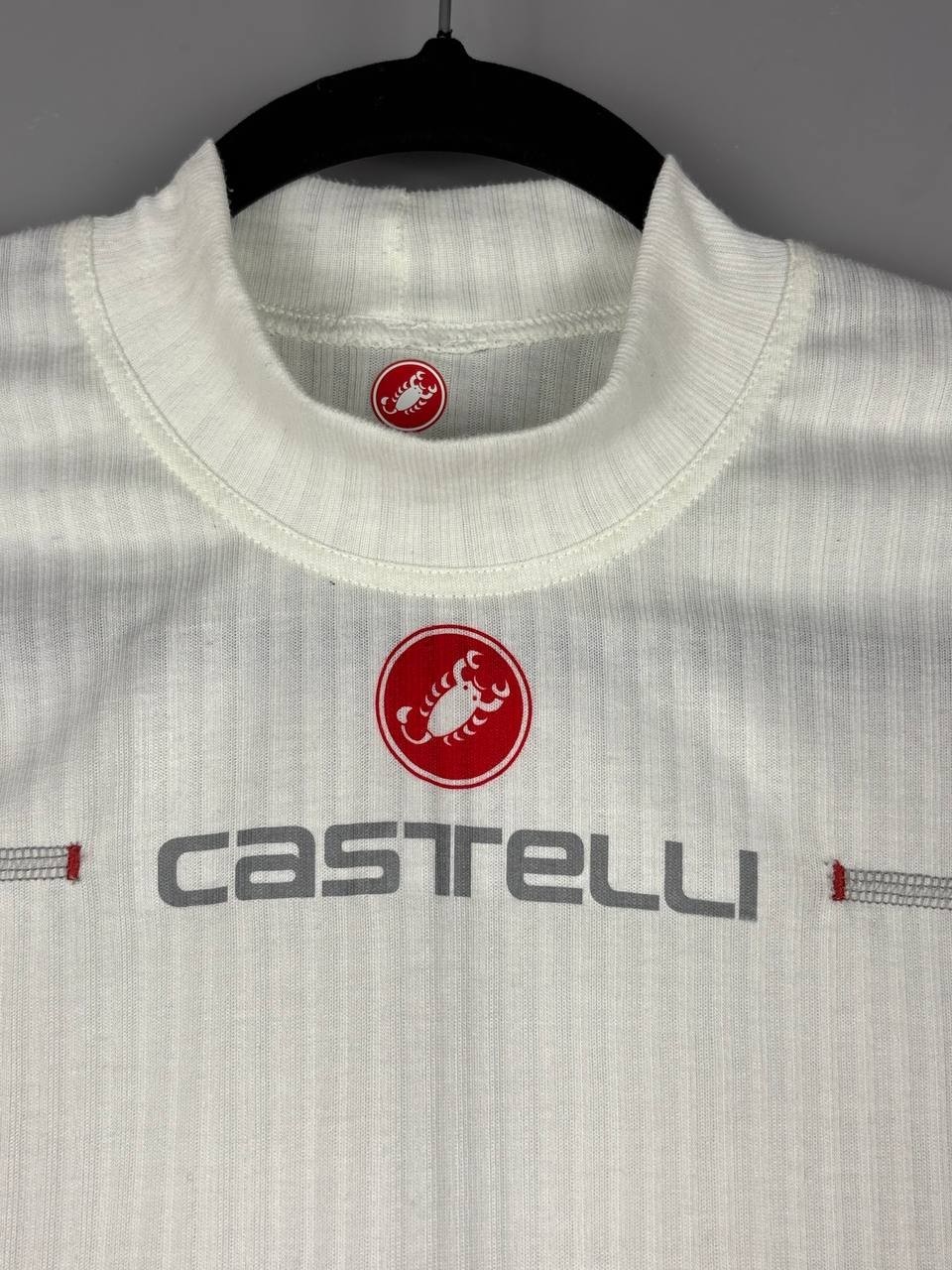 Castelli Cycling Long Sleeve Base Layer Shirt Men’s Size L White Thermal Top