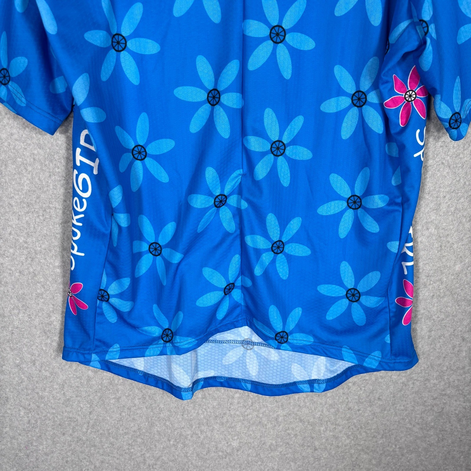 Verge Sport Womans Cycling Jersey 2XL Floral Spoke GIRL Club Pockets 1/2 Zip
