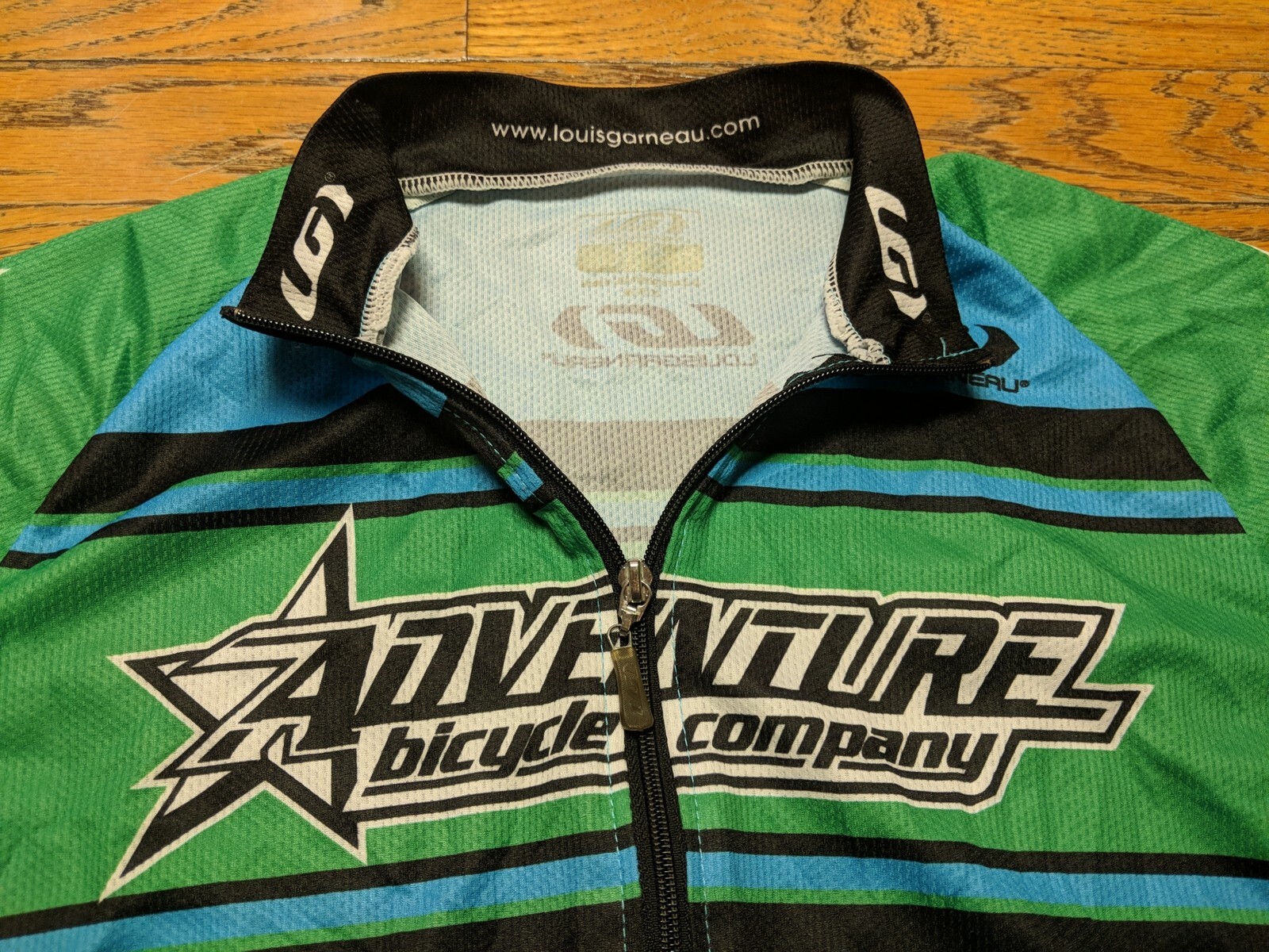 Adventure Bicycle Company Cycling Jersey Full Zip Short Sleeve Colorblock M/L