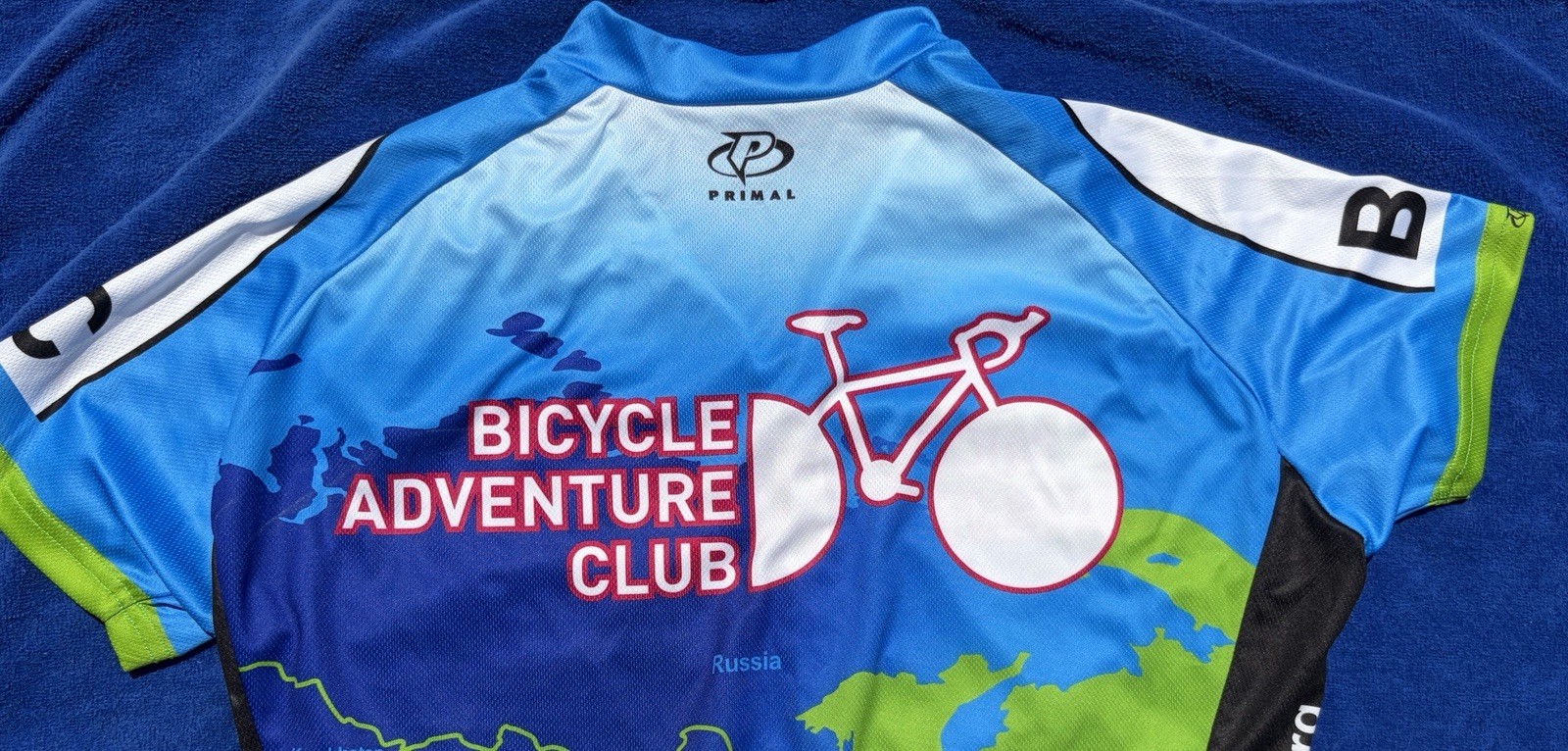 Women’s XXL Bicycle Adventures Club Primal Cycling Shirt World Map