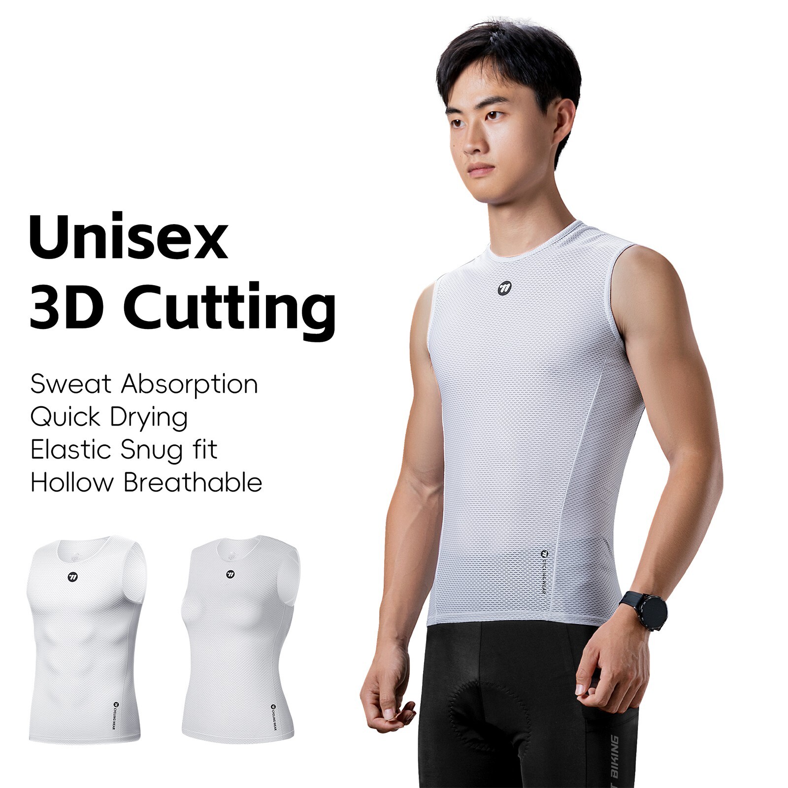 WEST BIKING Men Cycling Base Layer Vest Summer Ride Sleeveless Top Jersey Sport