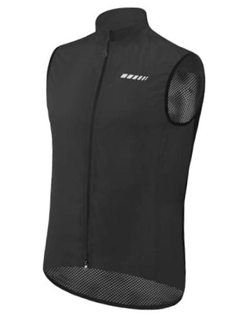 Men’s Windproof Cycling Vest, Full-Zip, 3 Rear Pockets | Sleeveless biking