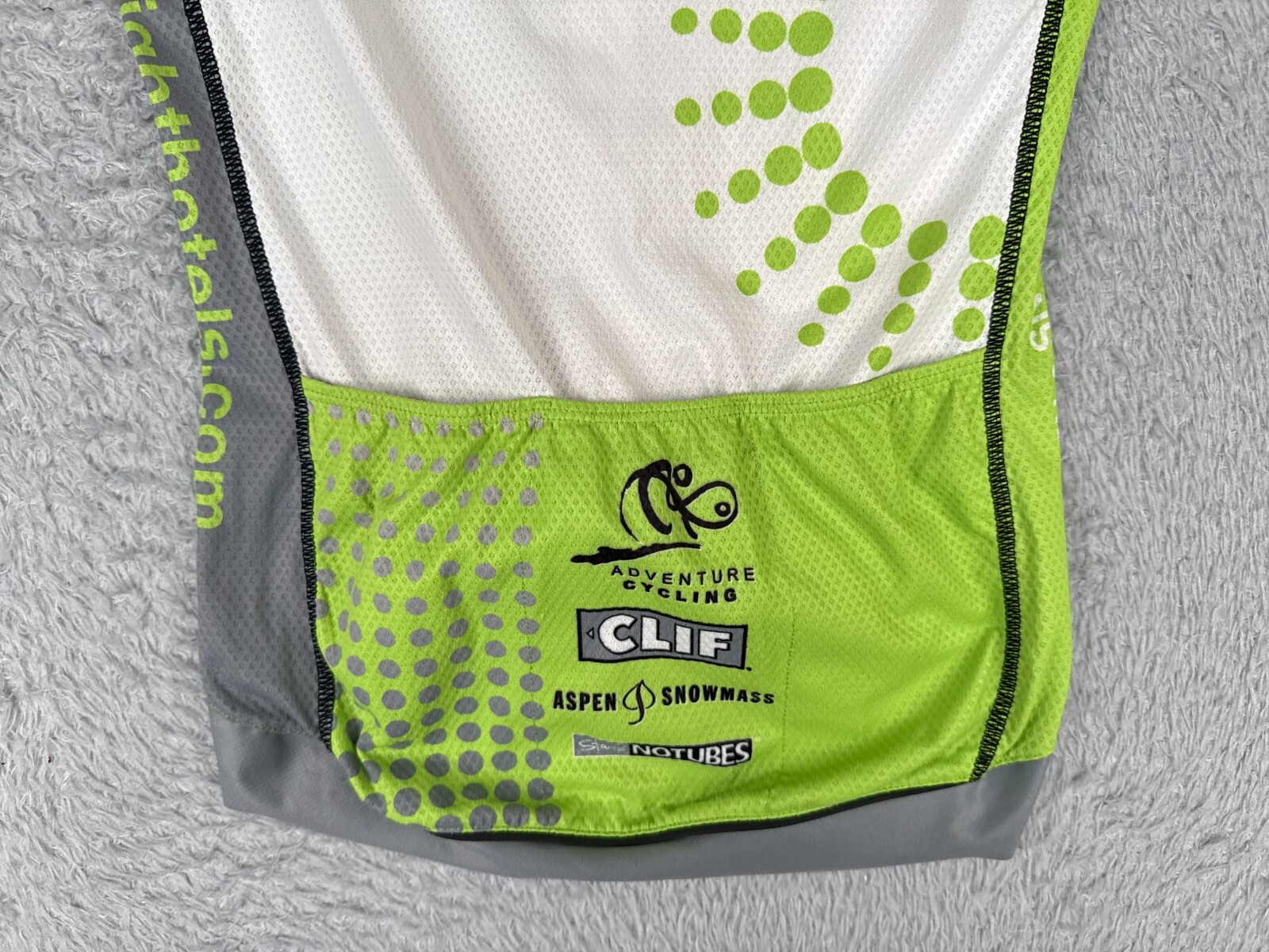 Hincapie Cycling Jersey Adult 2XS XXS Lime Green White Short Sleeve Aspen Colo