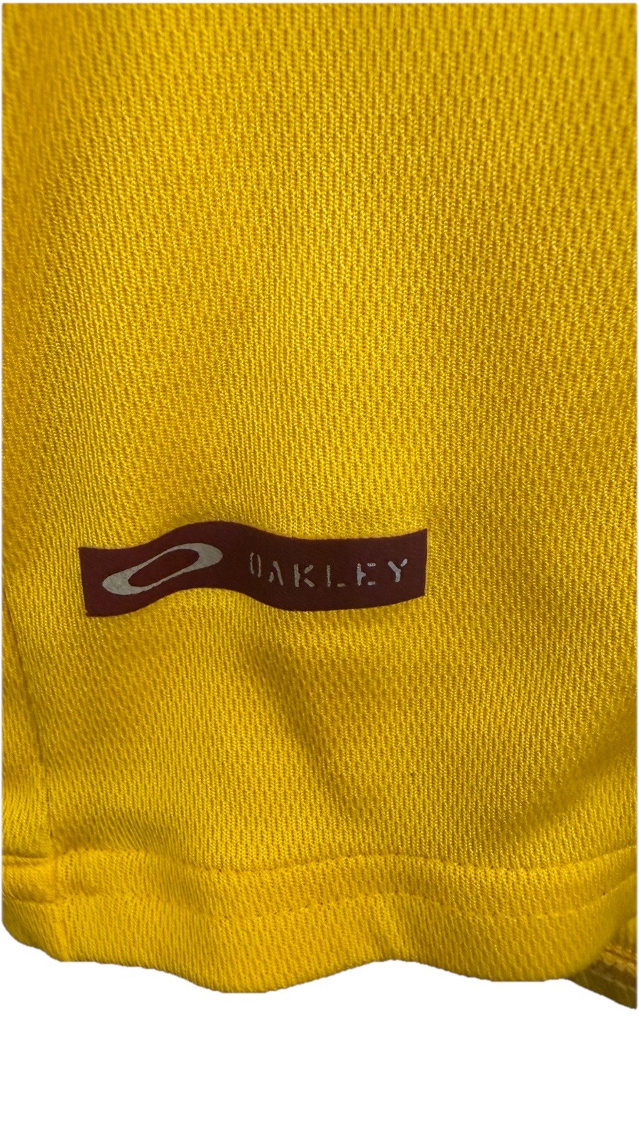 Vintage 1990s 2000s Yellow Oakley Software Mesh Biker Top Cycling Jersey Mesh LG