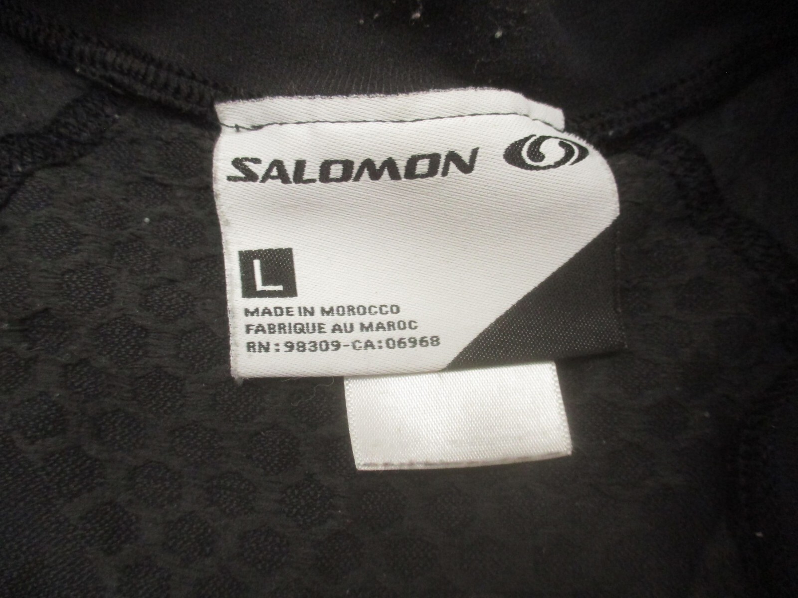 SALOMON Size L Womens Black 1/2 Zip High Neck Slim Athletic Cycling Pullover 319