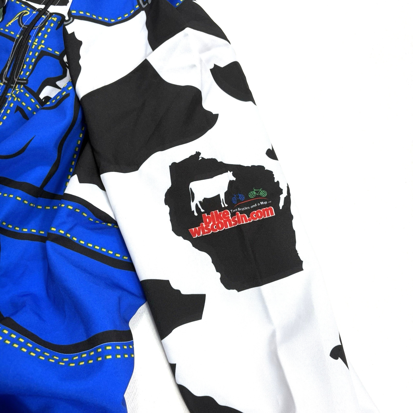 Revi Cycling Jersey Size 3XL Long Sleeve USA Wisconsin Cow Dairy Cheese GRABAAWR