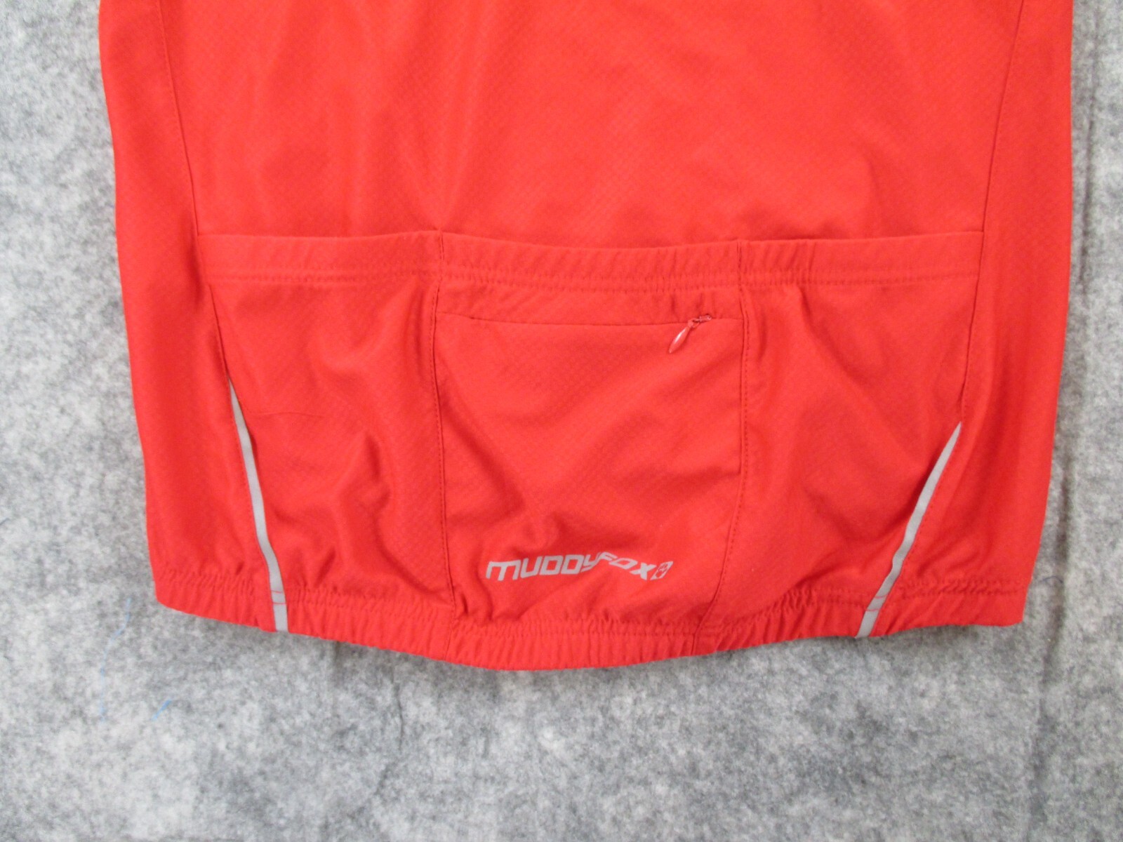 Muddy Fox Cycle Top Jersey Medium Short Sleeve Collared Quarter Zip Red Bike