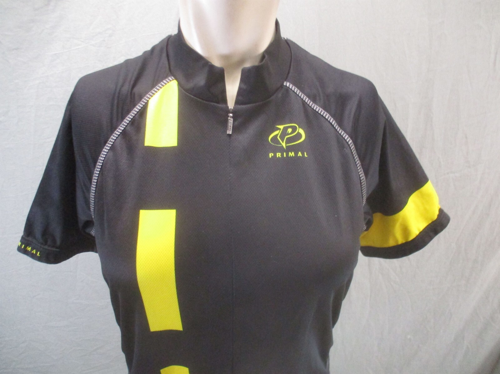 PRIMAL Size S Men Pocket Elastic Waist High Neck Short Sleeve Cycling Jersey 617