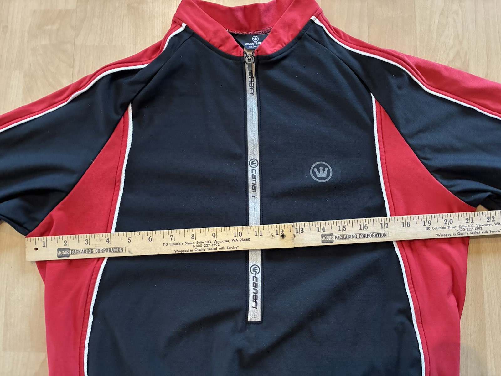 Canari Men’s Long Sleeve Cycling Jersey – Light Thermal – XL – 3/4 Zip – Pockets