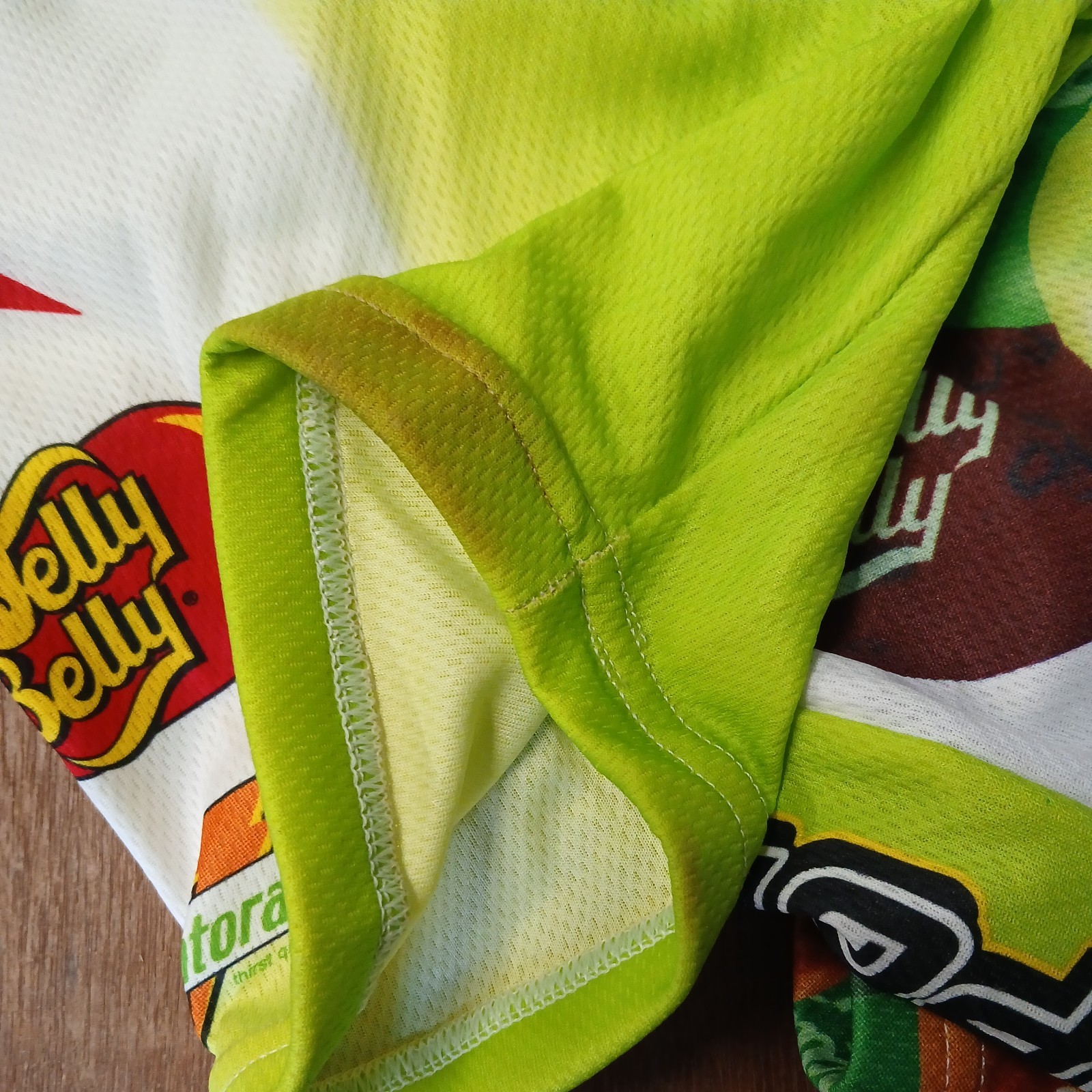 Santini Mens Bike Jersey Jelly Belly Pro Cycling Team Green Jelly Beans 3X