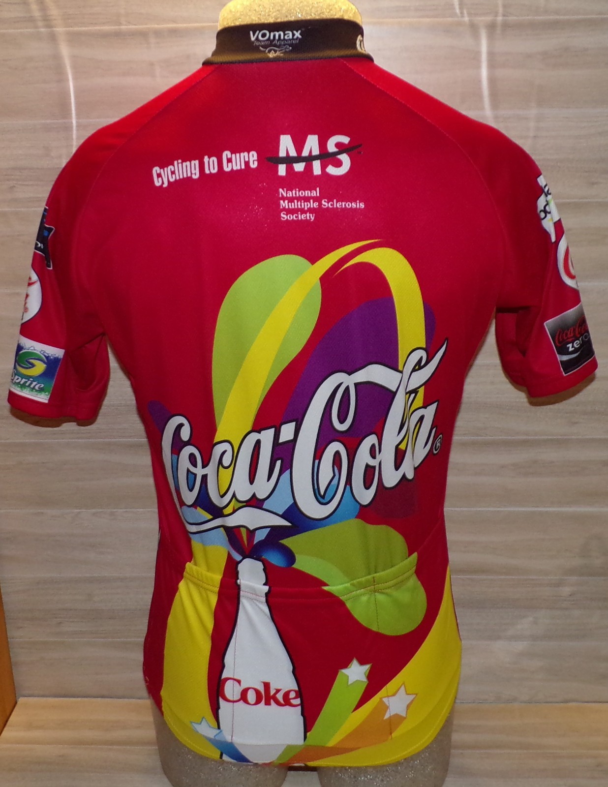 2007 COCA COLA CYCLING CLUB MEDIUM BIKE BYCYCLE JERSEY SHIRT .