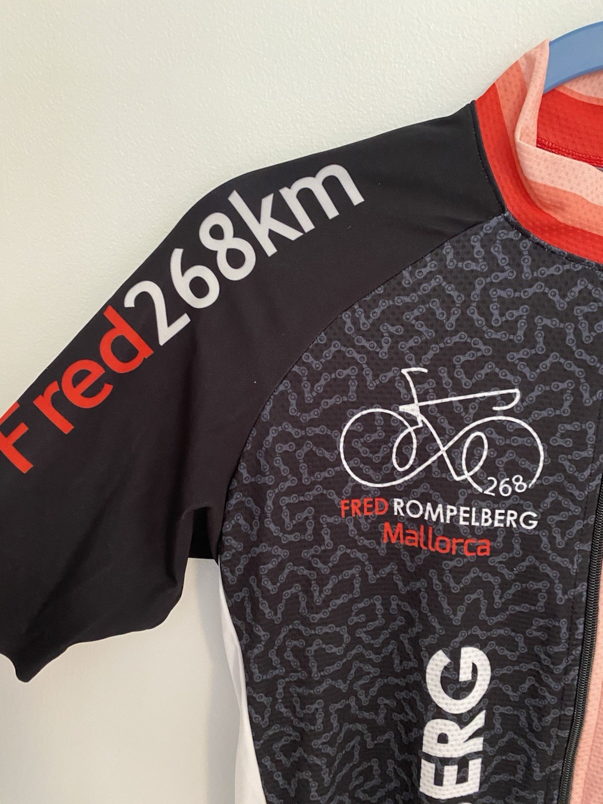Fred Rompelberg BioRacer Cyclist Bike Shirt Mallorca Fred 268KM SZ 4/L