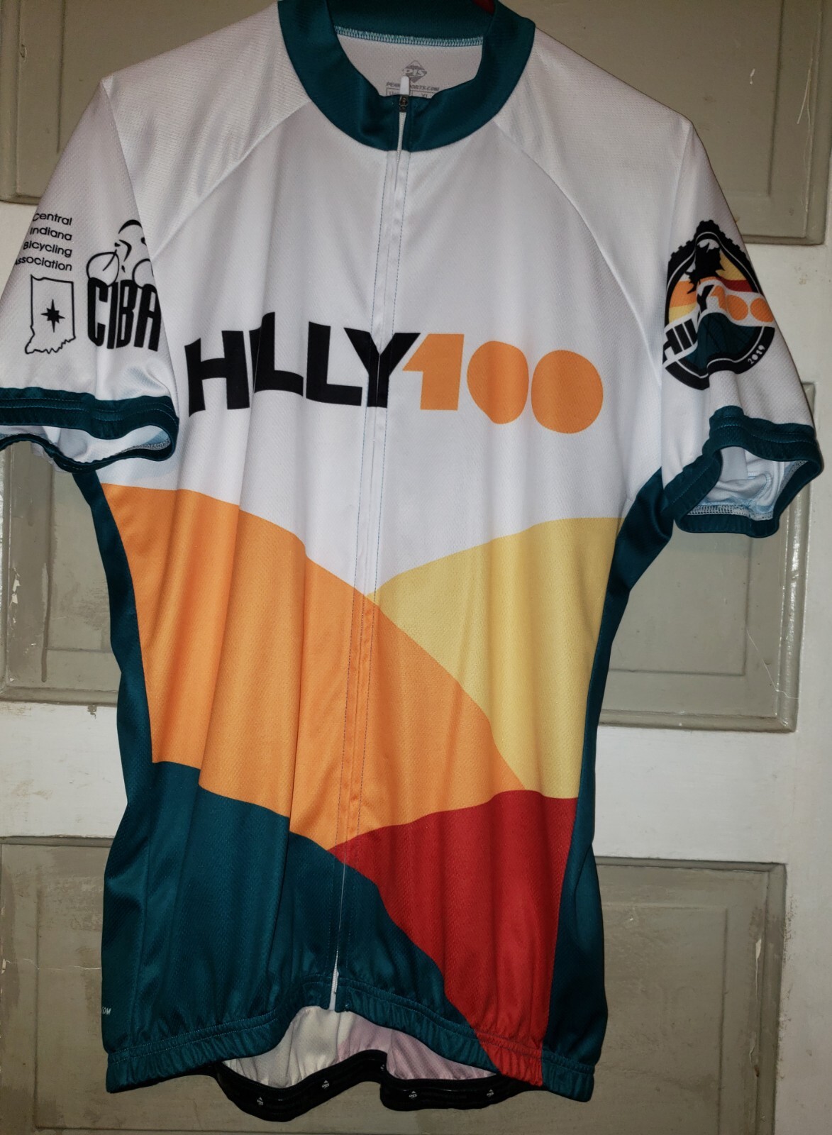 Peak 1 Sports Hilly 100 Short Sleeve Full Zip Bicycle Riding Jersey Unisex XL