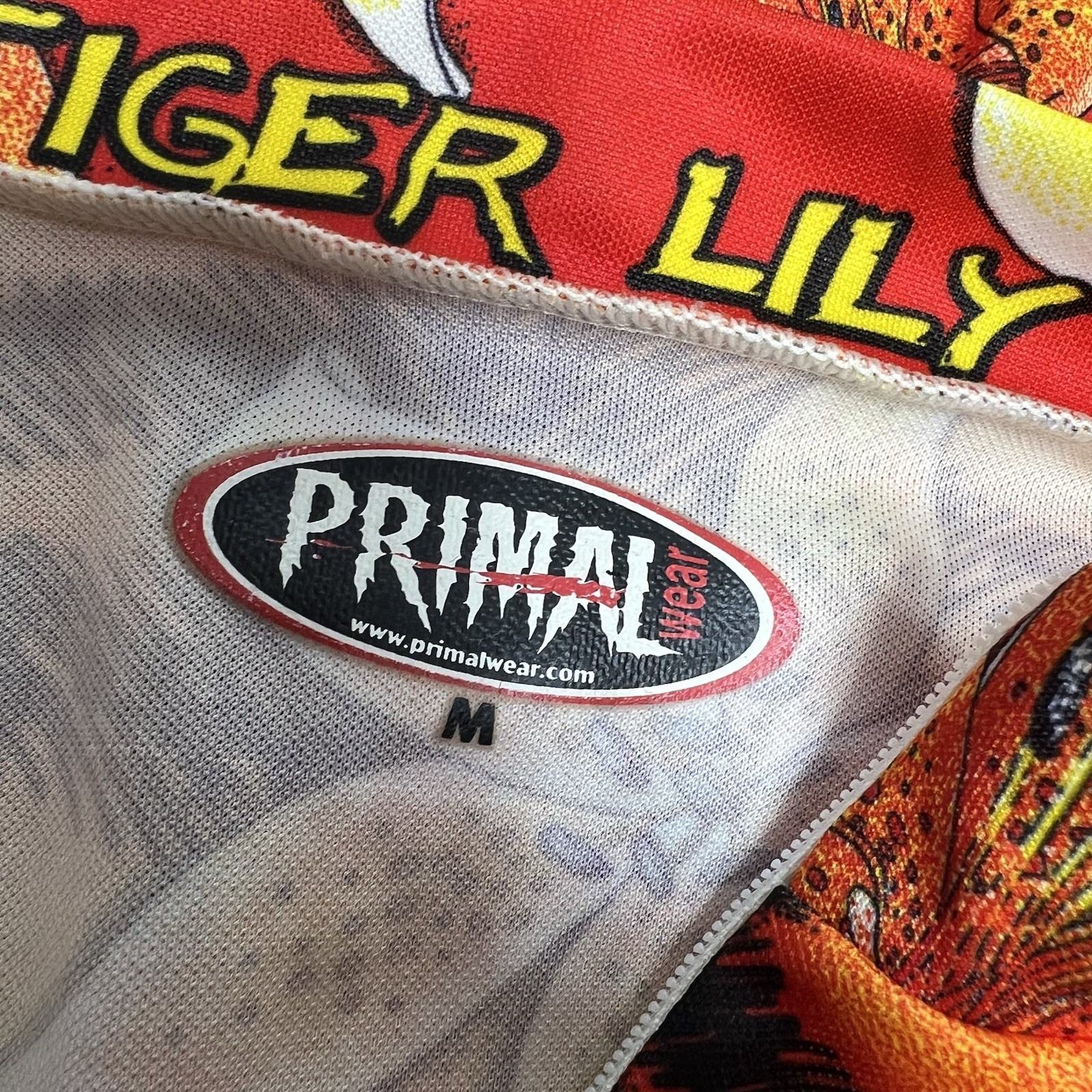 Primal Wear Cycling Jersey Women’s Medium Tiger Lily AOP 100% Coolmax DK700X