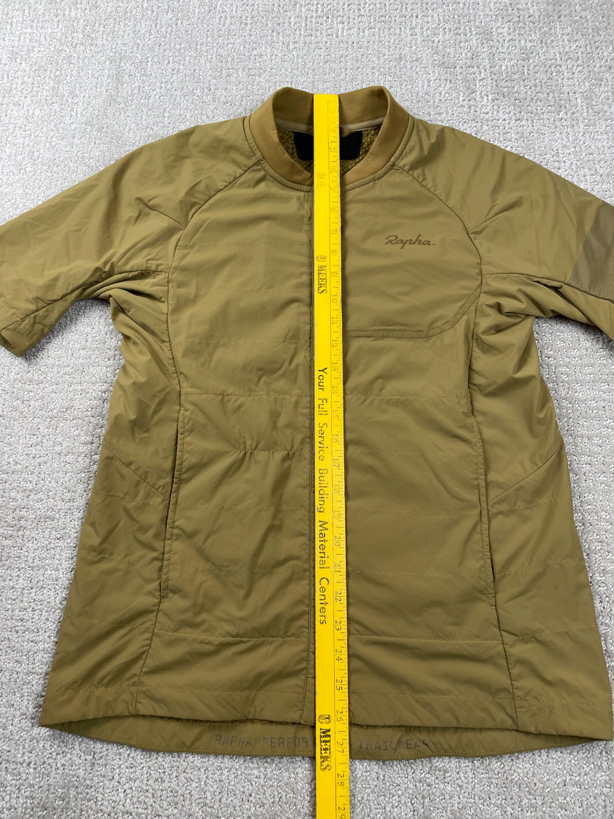 Rapha Trail Jacket Womens Medium Khaki Brown Insulated Short Sleeve Outdoor Gorp