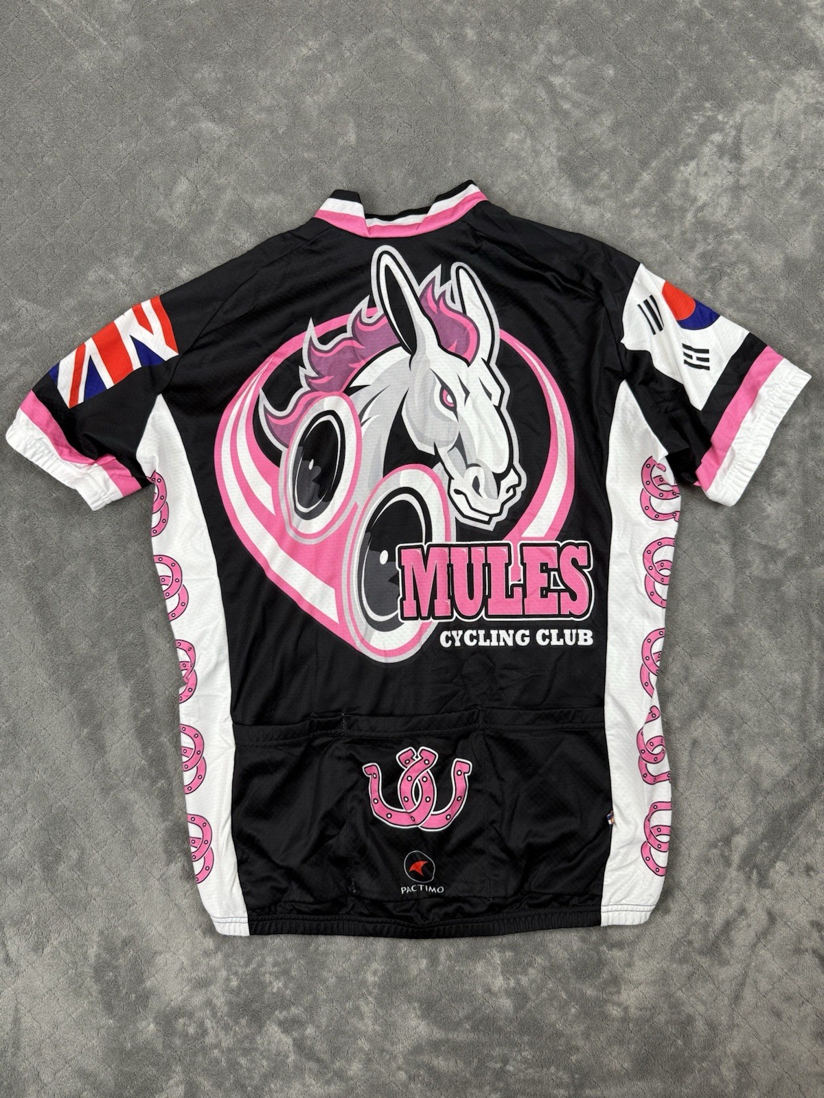 Bundle 2 Pactimo Mules Cycling Club Jerseys Size Large Blue & Pink Excellent