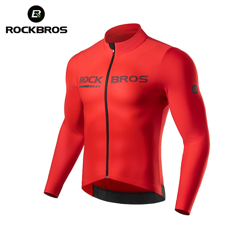 ROCKBROS Men’s Wind-proof Cycling Jacket Long Sleeve w/Full Zipper & Rear Pocket