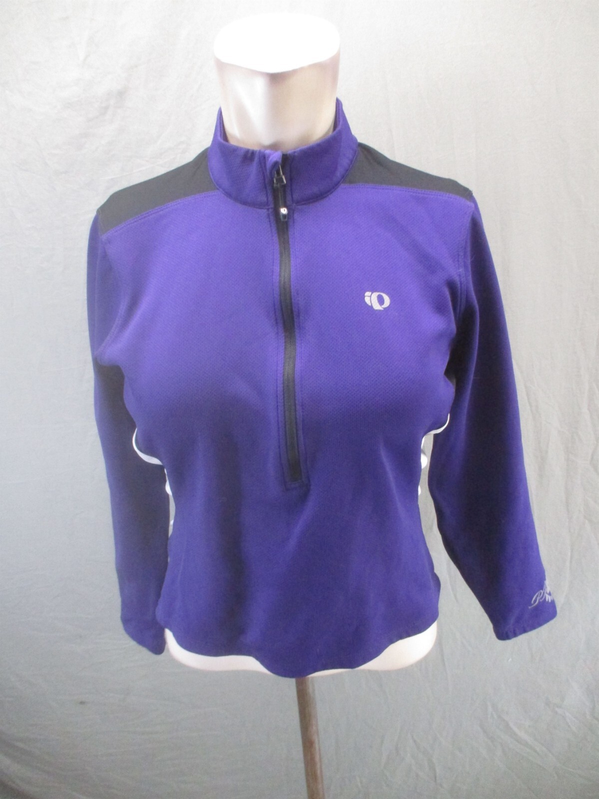 PEARL IZUMI Size M Women Blue 1/2 Zip High Neck Back Pocket Cycling Pullover 772