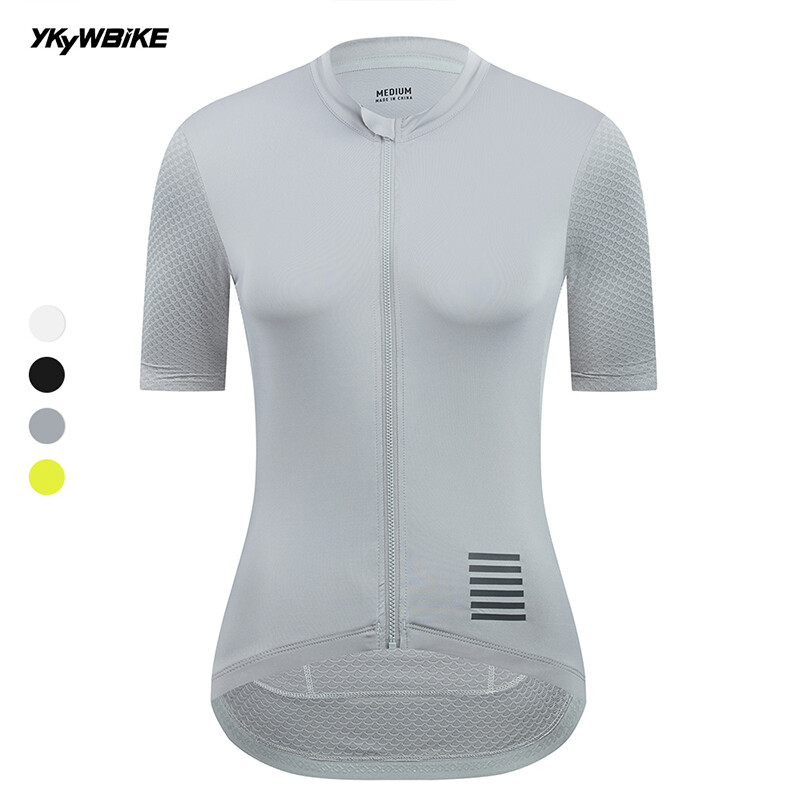 YKYWBIKE Women Cycling Jersey Short Sleeve Slim Female Bicycle Road Bike Shirt