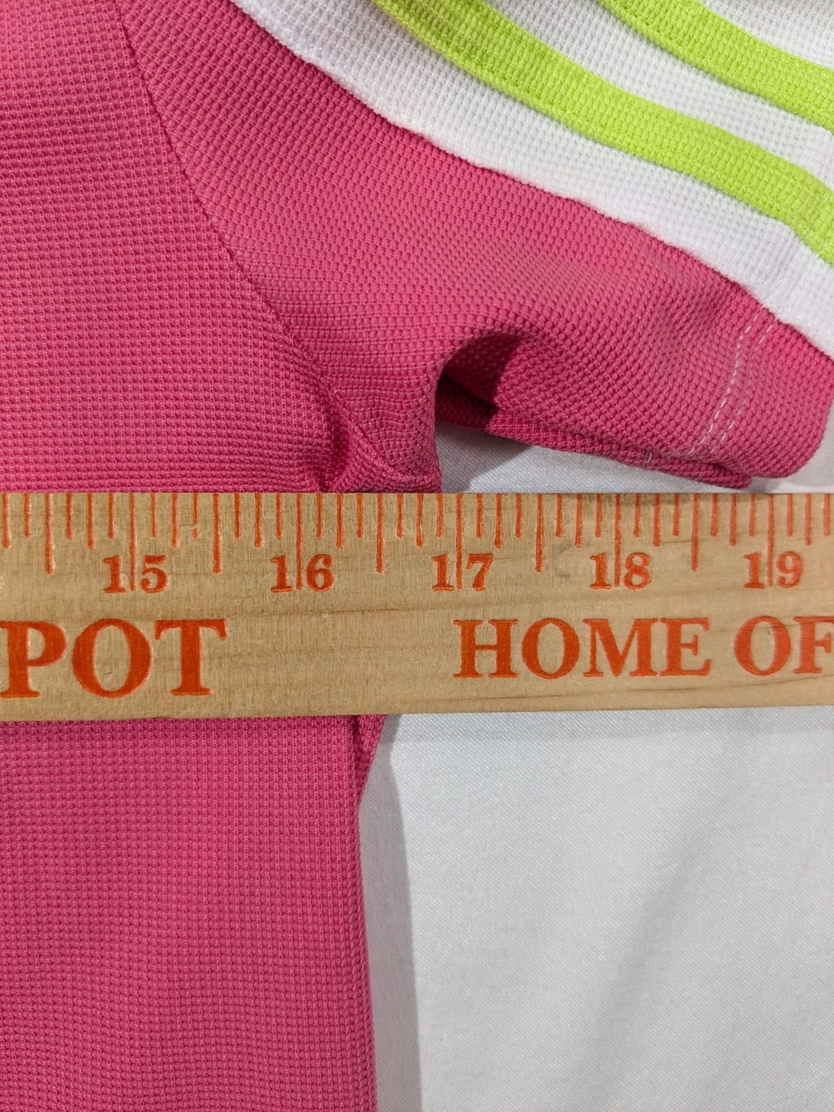 TG Pink & White Cycling Jersey With Neon Green Stripes Half Zip Womens Size XS