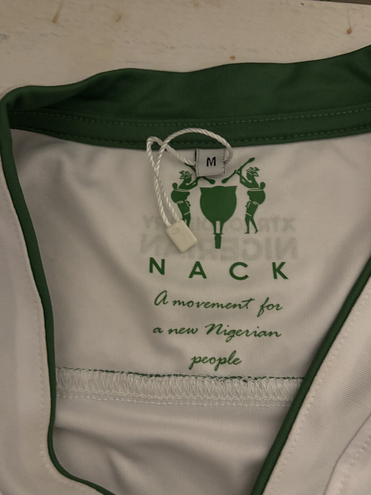 NACK Nigeria White And Mint Jersey