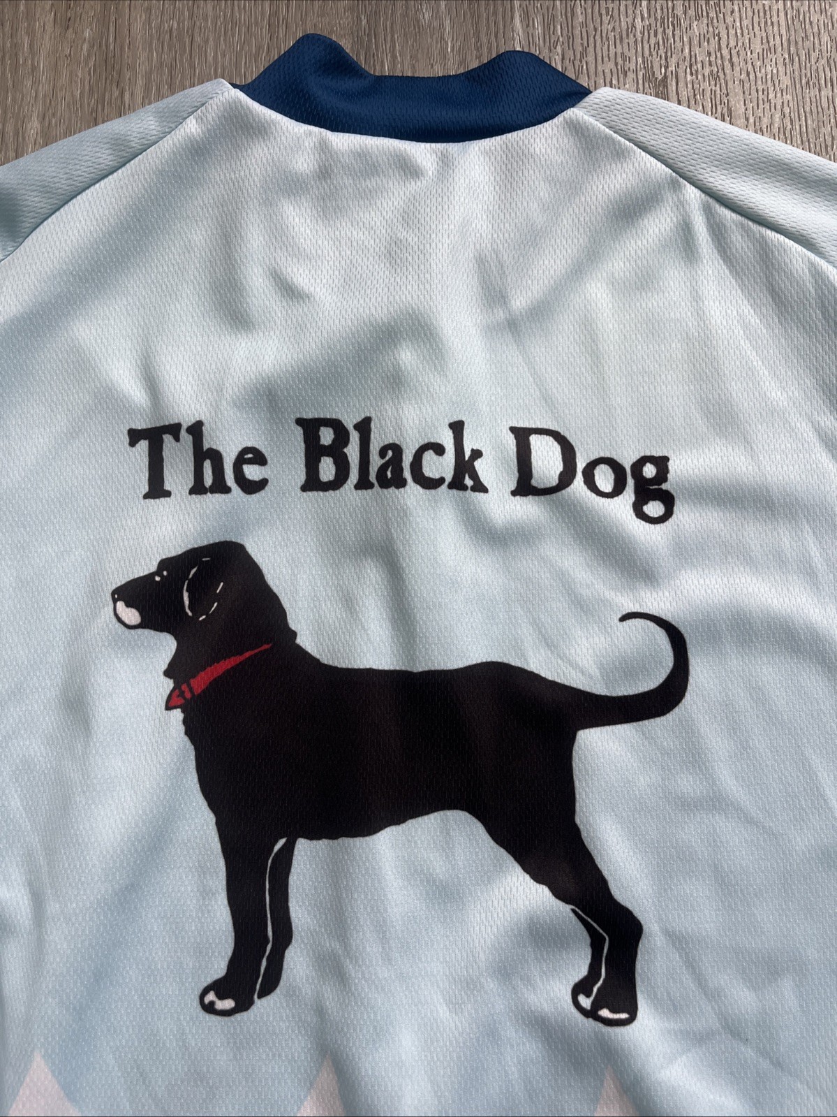 LIMITED EDITION Louis Garneau THE BLACK DOG 1/2 Zip SS Cycling Jersey BLUE XL